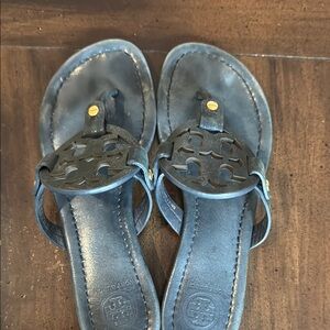 Tory Burch Black Quilted Sandals